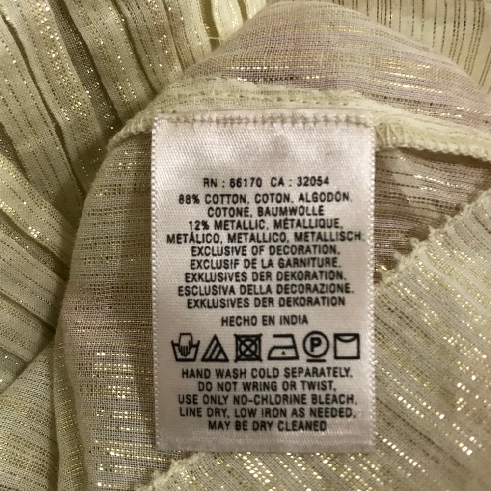 Vanessa & Virginia Gold Pleated Top - Picture 6 of 6